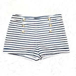 Rampage White/Black Striped Nautical Shorts